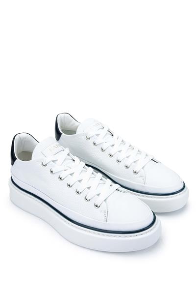 Fabi Erkek Hakiki Deri Beyaz/Mavi Sneakers & Spor Ayakkabı
