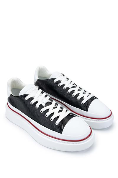 Fabi Erkek Hakiki Deri Siyah/Beyaz Sneakers & Spor Ayakkabı
