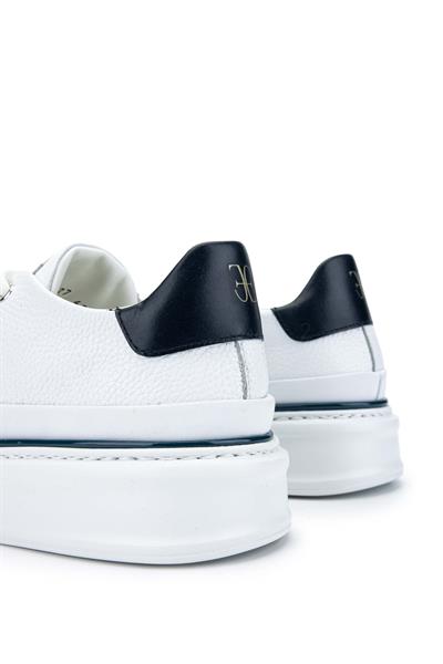 Fabi Erkek Hakiki Deri Beyaz/Mavi Sneakers & Spor Ayakkabı