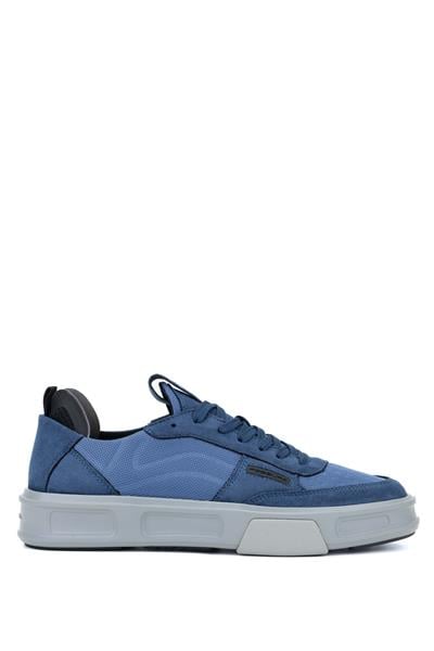 Fessura Erkek Deri & Tekstil Mavi Sneakers & Spor Ayakkabı