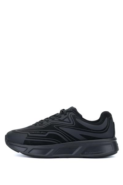 Fessura Erkek Suni Deri Siyah Sneakers & Spor Ayakkabı