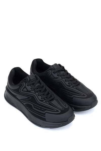 Fessura Erkek Suni Deri Siyah Sneakers & Spor Ayakkabı