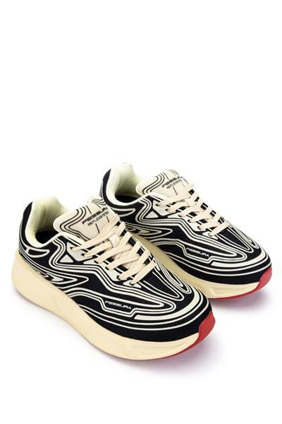 Fessura Kadın Tekstil Siyah/Kemik Sneakers & Spor Ayakkabı