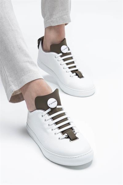 Franceschetti Erkek Hakiki Deri Beyaz/Bej Sneakers & Spor Ayakkabı