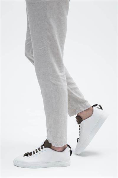 Franceschetti Erkek Hakiki Deri Beyaz/Bej Sneakers & Spor Ayakkabı