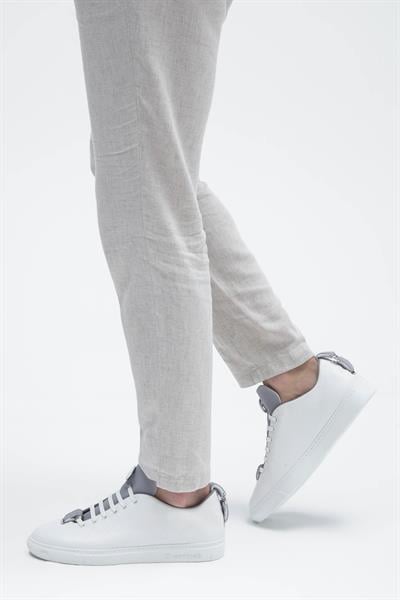 Franceschetti Erkek Hakiki Deri Beyaz/Siyah Sneakers & Spor Ayakkabı