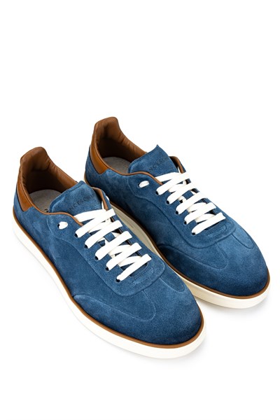 Franceschetti Erkek Hakiki Deri Mavi Casual Ayakkabı