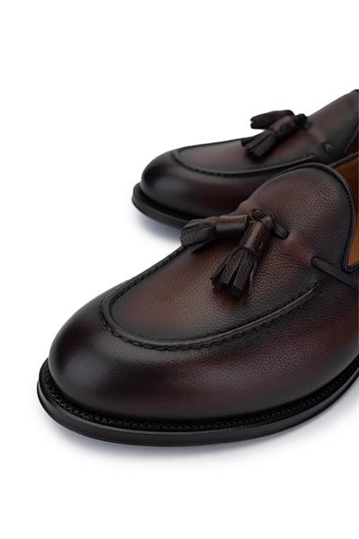 Franceschetti Erkek Hakiki Deri Kahverengi Loafer Ayakkabı