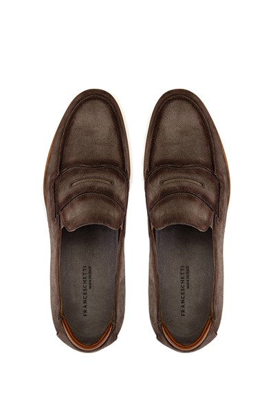 Franceschetti Erkek Hakiki Deri Kahverengi Loafer Ayakkabı