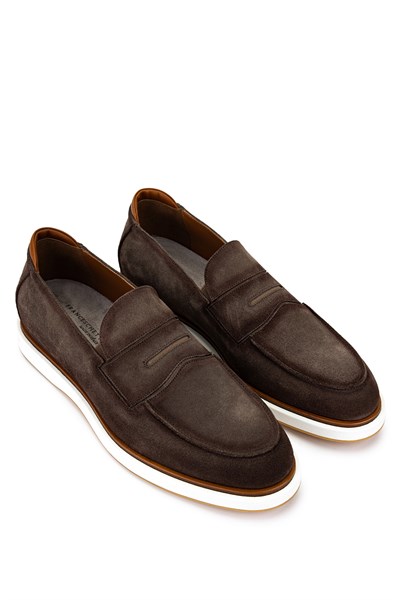 Franceschetti Erkek Hakiki Deri Kahverengi Loafer Ayakkabı