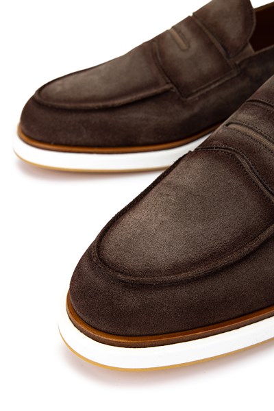 Franceschetti Erkek Hakiki Deri Kahverengi Loafer Ayakkabı