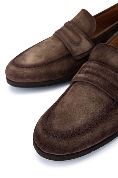 Franceschetti Erkek Hakiki Deri Kahverengi Loafer Ayakkabı