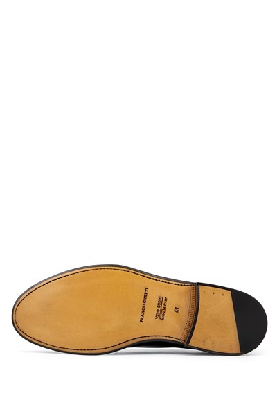 Franceschetti Erkek Hakiki Deri Siyah Klasik Ayakkabı