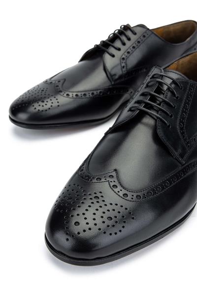 Franceschetti Erkek Hakiki Deri Siyah Klasik Ayakkabı