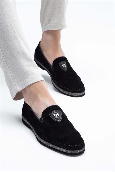 Giampiero Nicola Erkek Hakiki Deri Siyah Loafer Ayakkabı