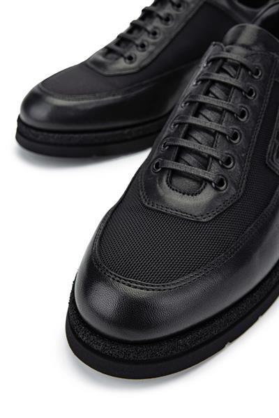 Giampiero Nicola Erkek Hakiki Deri Siyah Casual Ayakkabı