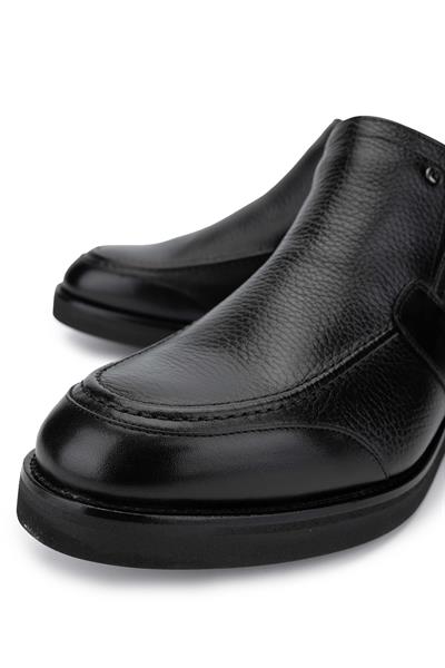 Mario Bruni Erkek Hakiki Deri Siyah Casual Bot