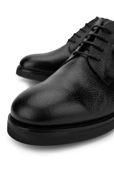 Mario Bruni Erkek Hakiki Deri Siyah Casual Bot