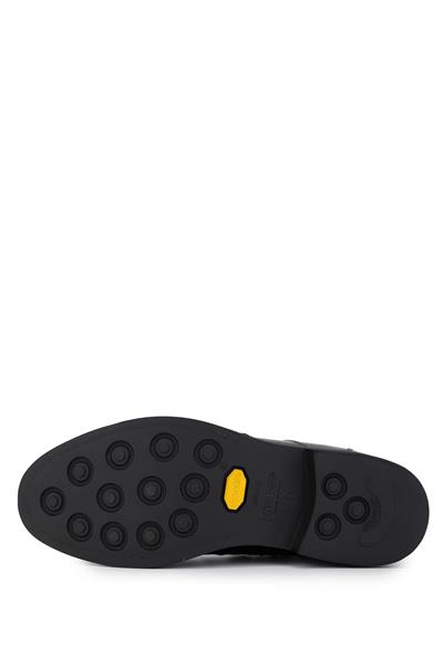 Mario Bruni Erkek Hakiki Deri Siyah Casual Bot