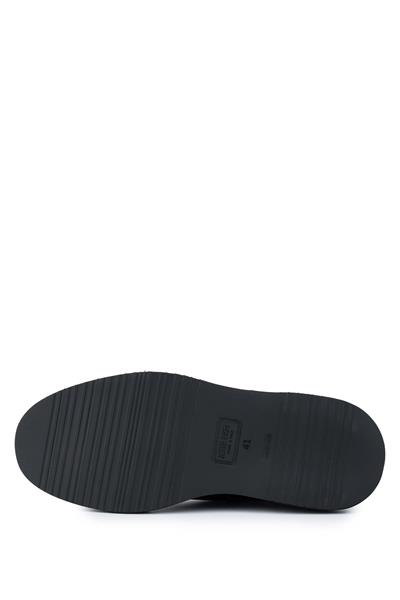 Mario Bruni Erkek Hakiki Deri Siyah Casual Bot