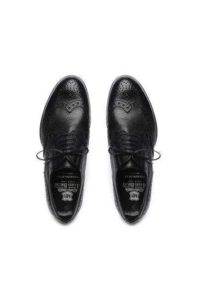 Mario Bruni Erkek Hakiki Deri Siyah Klasik Ayakkabı