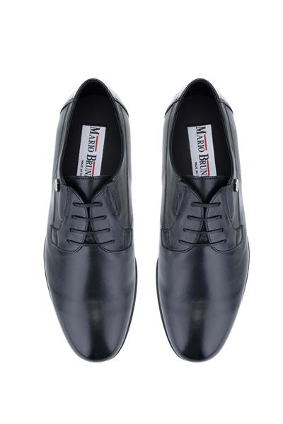 Mario Bruni Erkek Hakiki Deri Siyah Klasik Ayakkabı