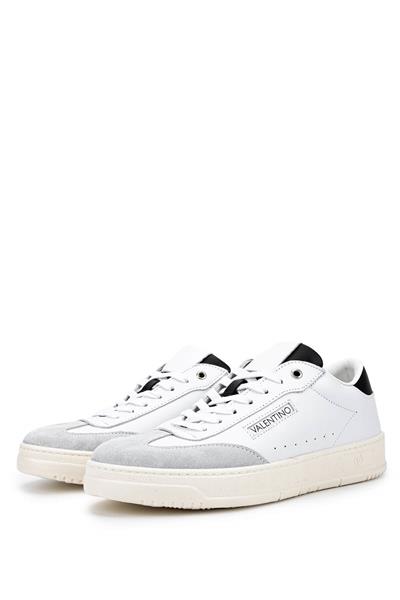 Mario Valentino Erkek Hakiki Deri Beyaz/Siyah Sneakers & Spor Ayakkabı
