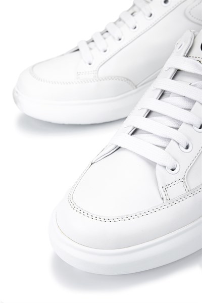 Mario Valentino Erkek Hakiki Deri Beyaz Sneakers & Spor Ayakkabı