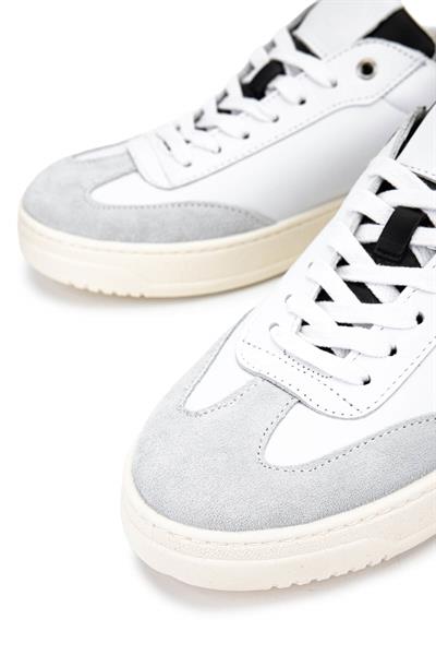 Mario Valentino Erkek Hakiki Deri Beyaz/Siyah Sneakers & Spor Ayakkabı