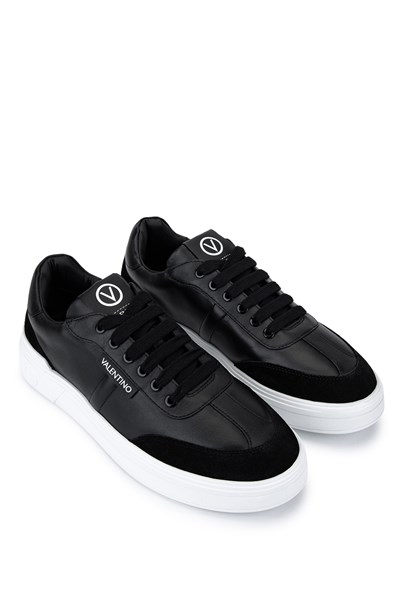 Mario Valentino Erkek Hakiki Deri Siyah Sneakers & Spor Ayakkabı