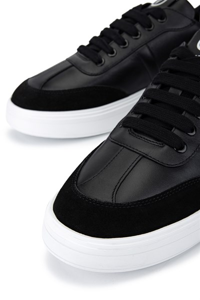 Mario Valentino Erkek Hakiki Deri Siyah Sneakers & Spor Ayakkabı