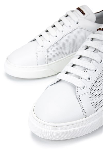 Mario Valentino Erkek Hakiki Deri Beyaz Sneakers & Spor Ayakkabı