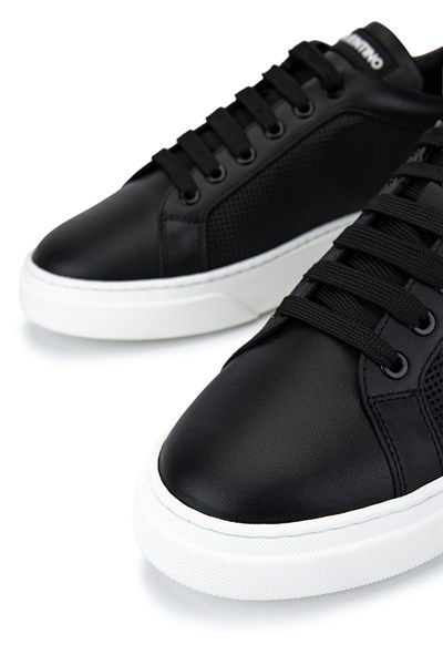 Mario Valentino Erkek Hakiki Deri Siyah Sneakers & Spor Ayakkabı