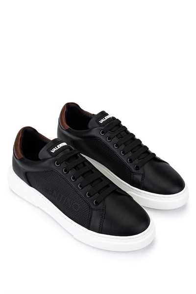 Mario Valentino Erkek Hakiki Deri Siyah Sneakers & Spor Ayakkabı