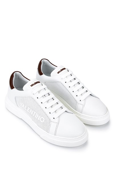 Mario Valentino Erkek Hakiki Deri Beyaz Sneakers & Spor Ayakkabı
