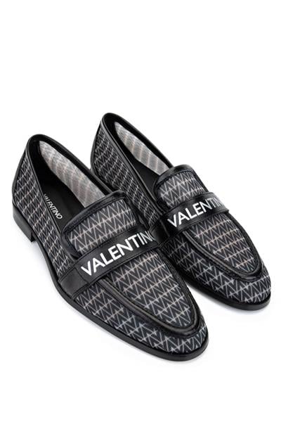 Mario Valentino Kadın Deri & Tekstil Siyah Loafer Ayakkabı
