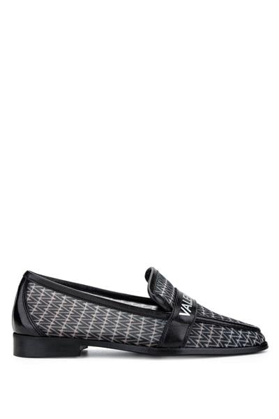 Mario Valentino Kadın Deri & Tekstil Siyah Loafer Ayakkabı