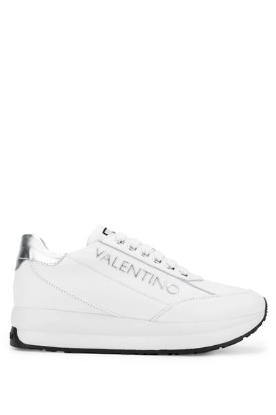 Mario Valentino Kadın Hakiki Deri Beyaz/Gümüş Sneakers & Spor Ayakkabı