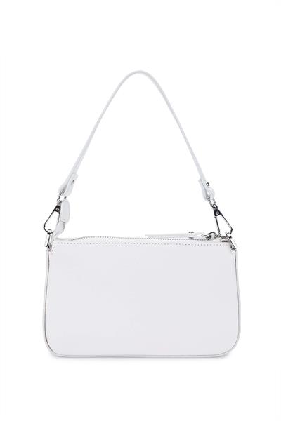 Mario Valentino Kadın Hakiki Deri Beyaz El Çantası