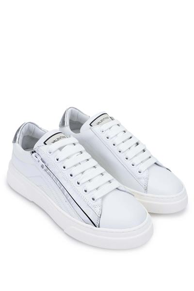 Mario Valentino Kadın Hakiki Deri Beyaz/Gümüş Sneakers & Spor Ayakkabı