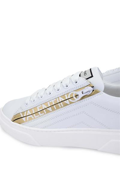 Mario Valentino Kadın Hakiki Deri Beyaz/Altın Sneakers & Spor Ayakkabı