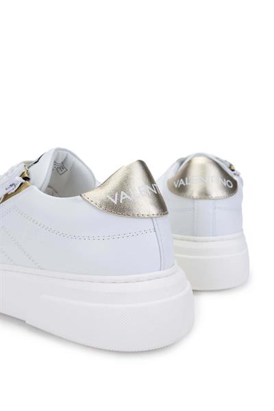 Mario Valentino Kadın Hakiki Deri Beyaz/Altın Sneakers & Spor Ayakkabı