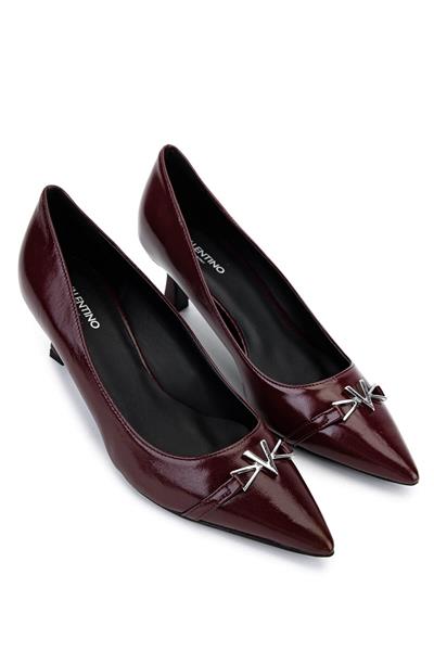 Mario Valentino Kadın Hakiki Deri Bordo Topuklu Ayakkabı