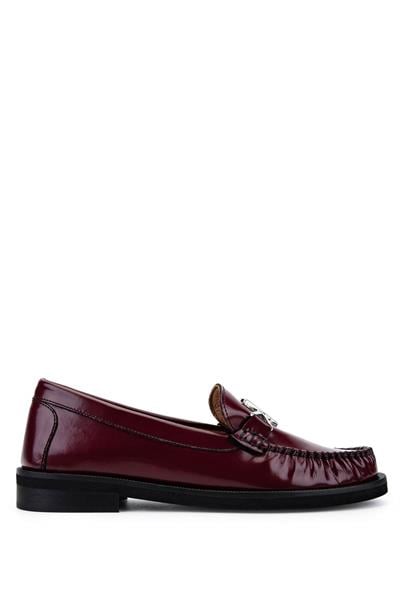 Mario Valentino Kadın Hakiki Deri Bordo Loafer Ayakkabı