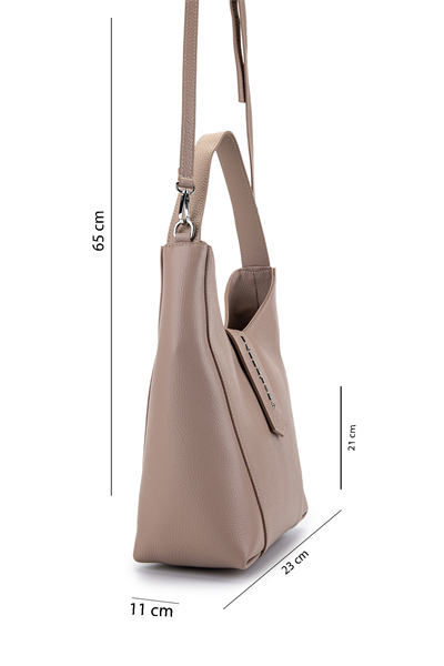 Mario Valentino Kadın Hakiki Deri Gül Kurusu Omuz Çanta