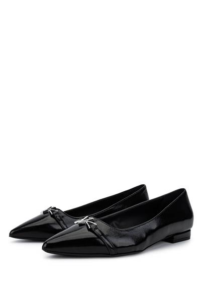 Mario Valentino Kadın Hakiki Deri Siyah Babet Ayakkabı