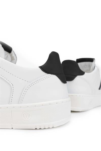 Mario Valentino Unisex Hakiki Deri Beyaz/Siyah Sneakers & Spor Ayakkabı