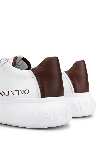 Mario Valentino Unisex Hakiki Deri Beyaz/Kahverengi Sneakers & Spor Ayakkabı