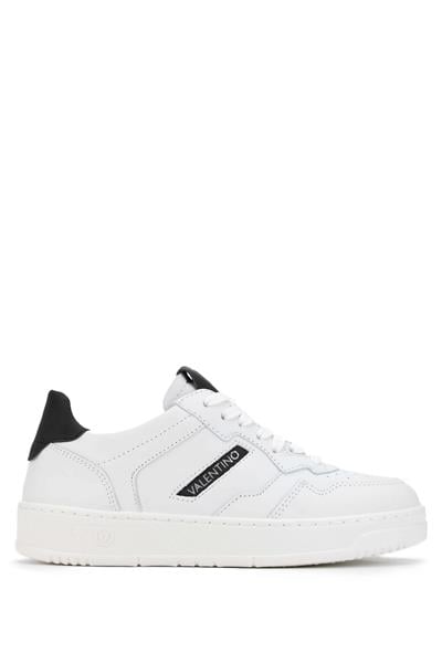 Mario Valentino Unisex Hakiki Deri Beyaz/Siyah Sneakers & Spor Ayakkabı