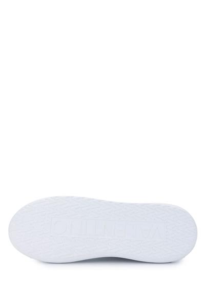 Mario Valentino Unisex Hakiki Deri Beyaz/Siyah Sneakers & Spor Ayakkabı